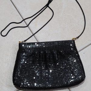 Vintage sequined crossbody handbag
